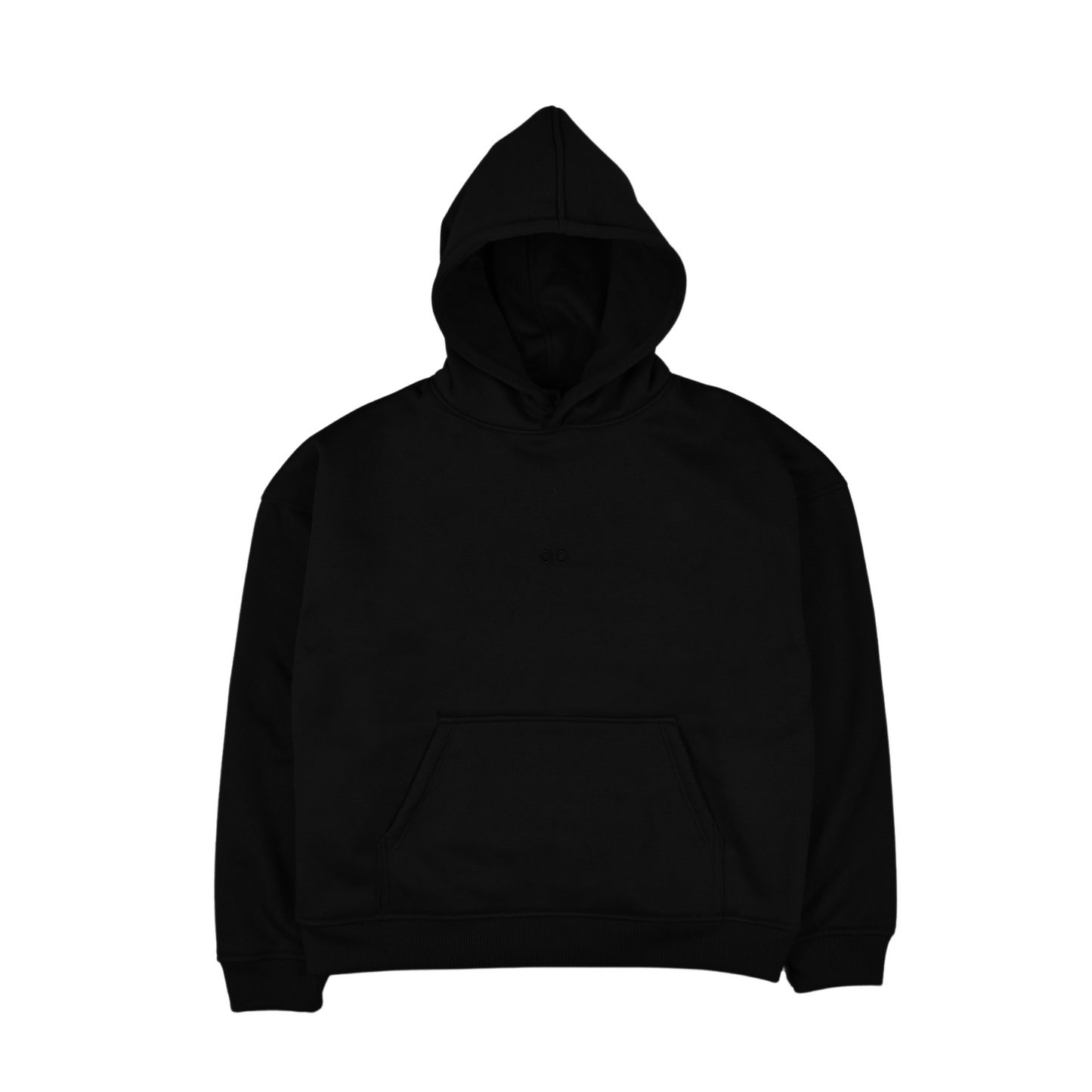 oversized hoodie | extra thick&heavy | "almost blank" | black