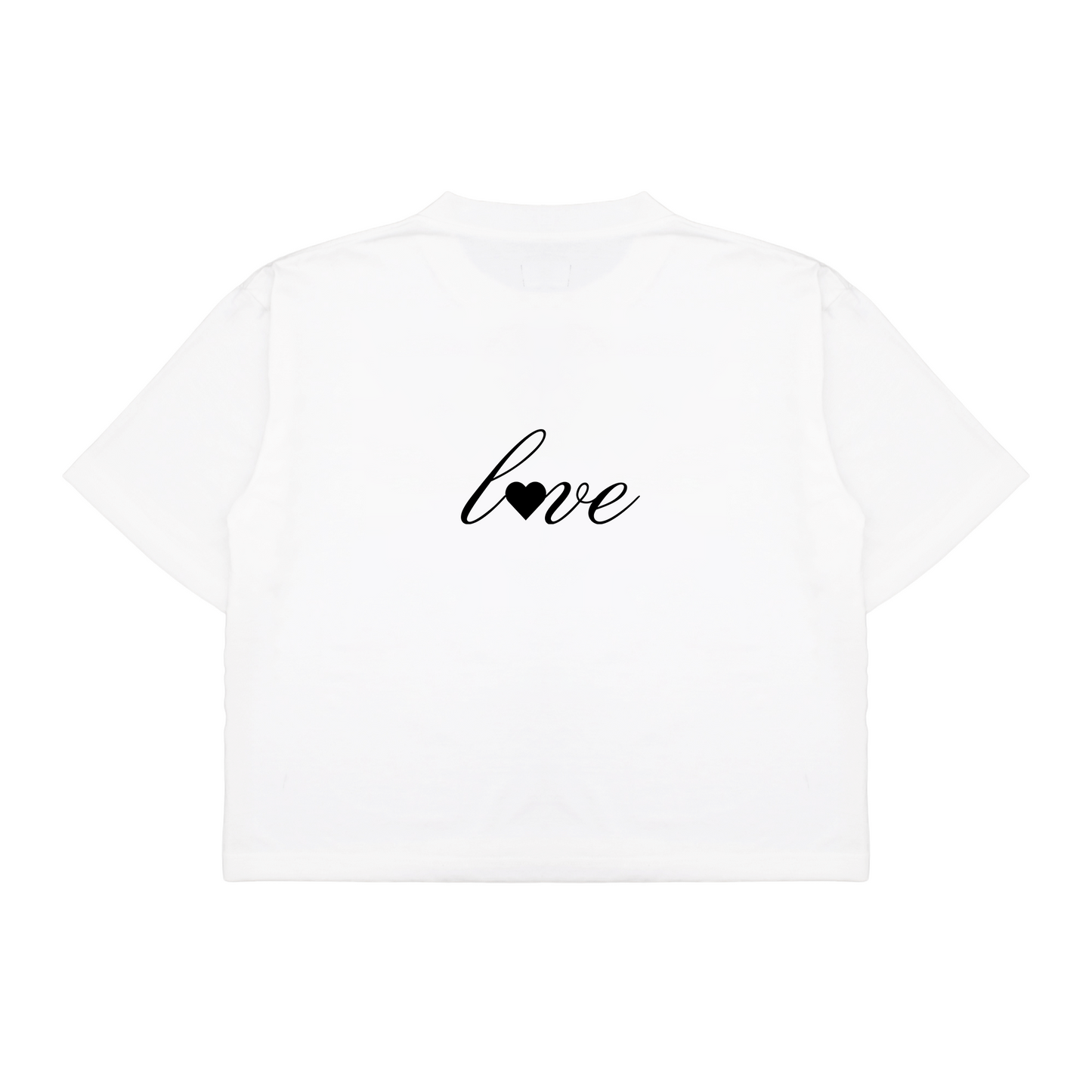oversized boxy cropped tee | love of vintage in vintage white