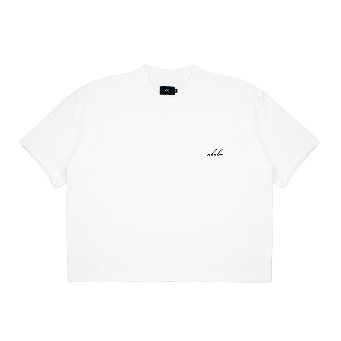 oversized boxy cropped tee | vintage white