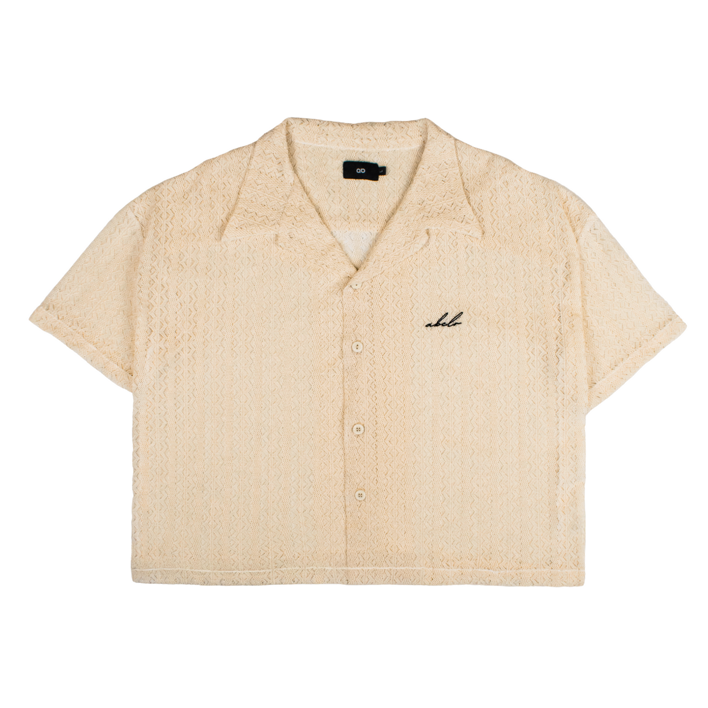 lace italian box polo shirt | sand