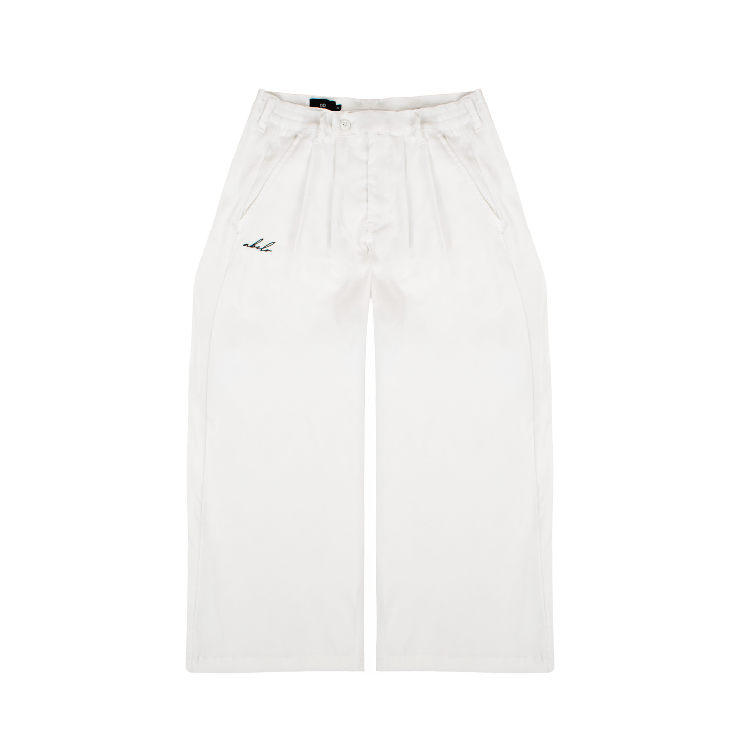 wide & straight pleated trousers | vintage white