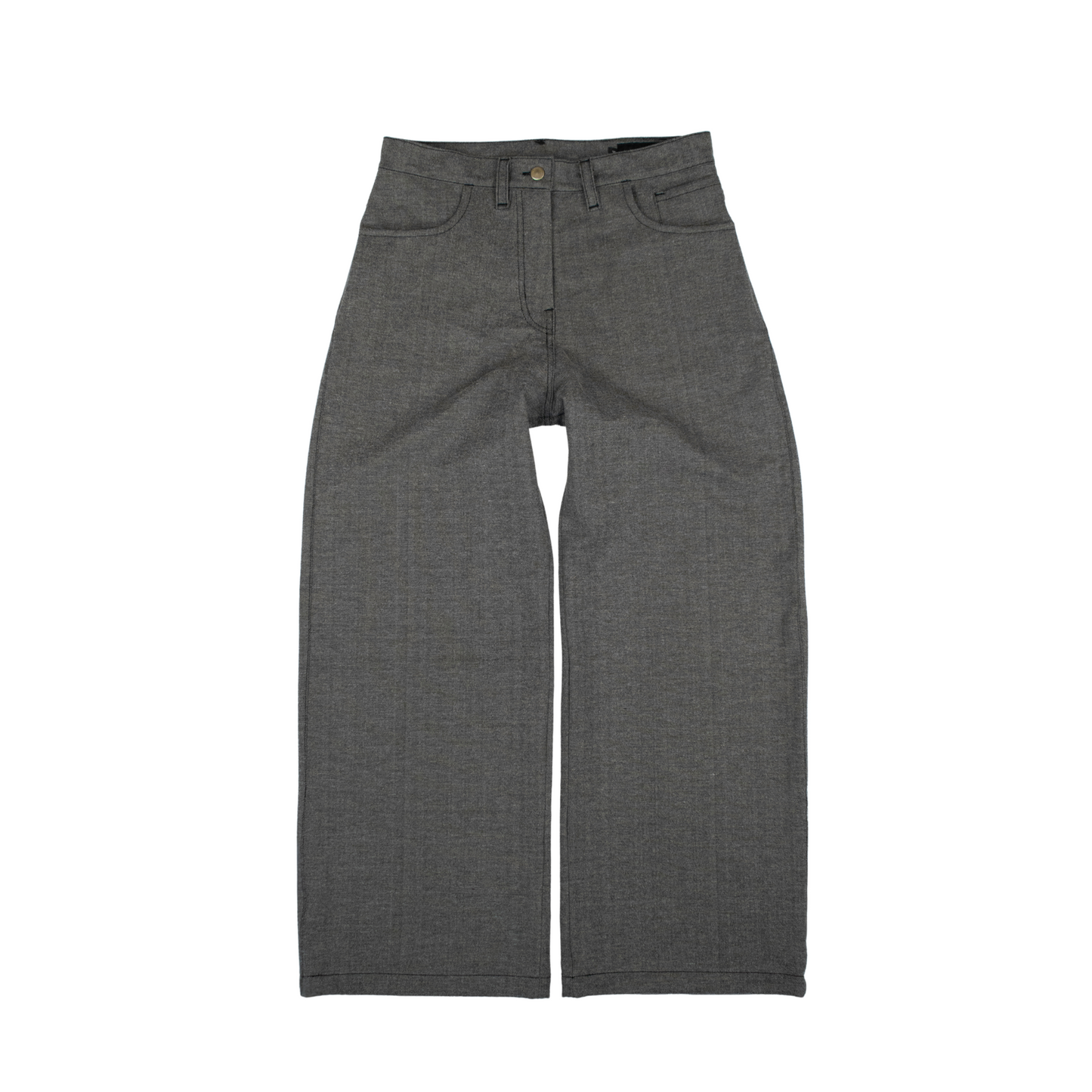 denim wide-leg trousers | sea stone