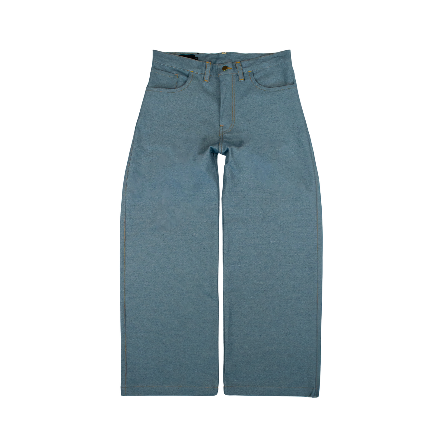 eco-refined denim wide-leg trousers | sky