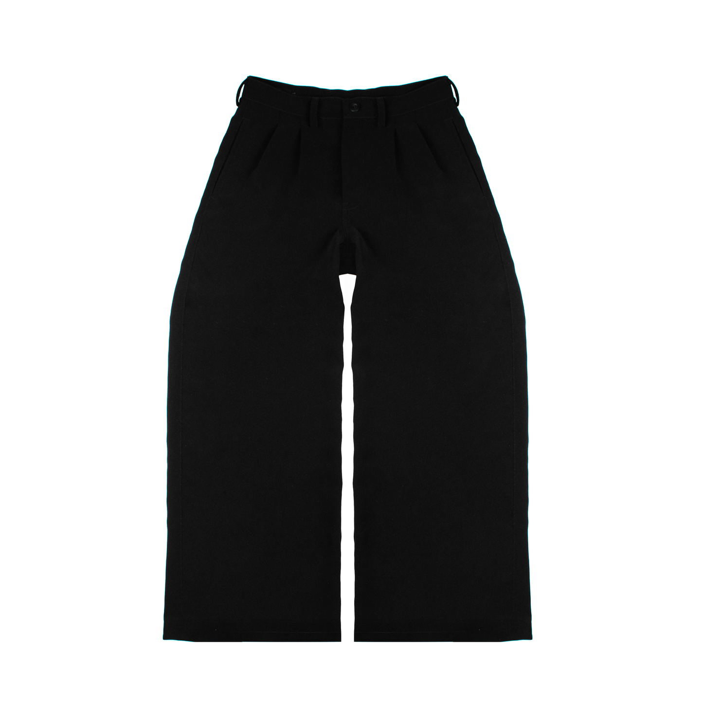 wide & pleated smart trousers | black