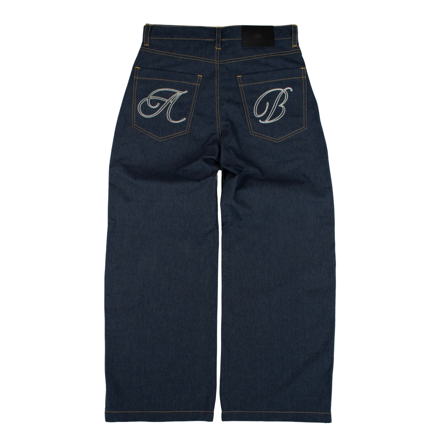denim wide-leg trousers | ash navy