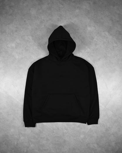 oversized hoodie | extra thick&heavy | "almost blank" | black
