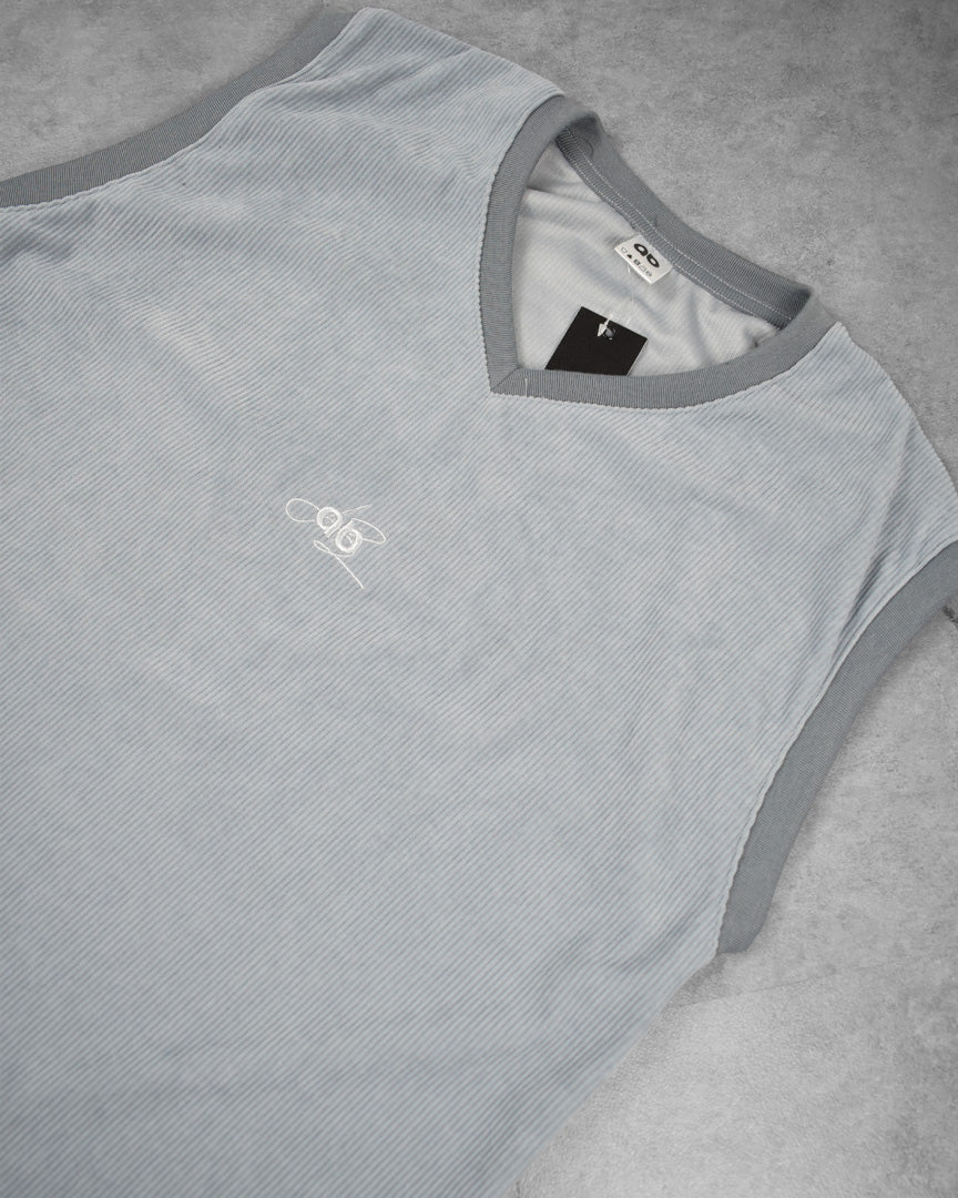 muscle tee | corduroy | textured | signatured logo | pigeon