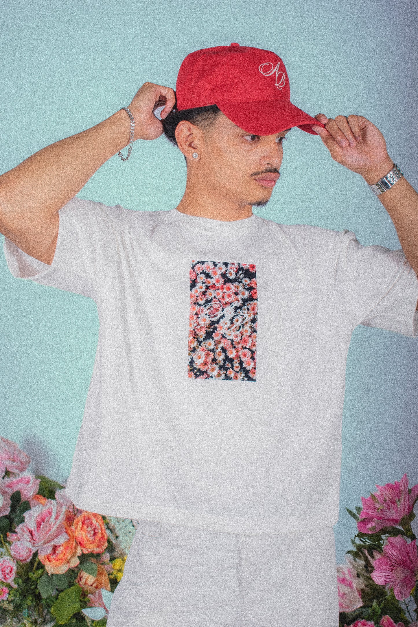 oversized boxy cropped tee | garden of flora