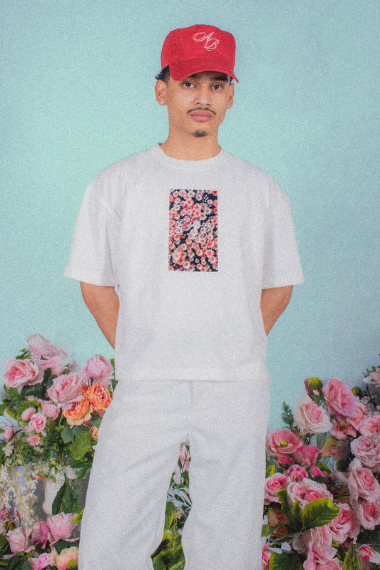 oversized boxy cropped tee | garden of flora