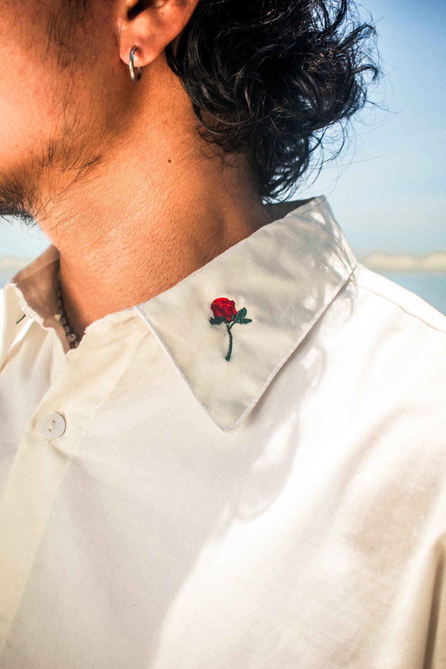 cropped polo shirt | button-down | italian box fit | linen | endless summer | rosa