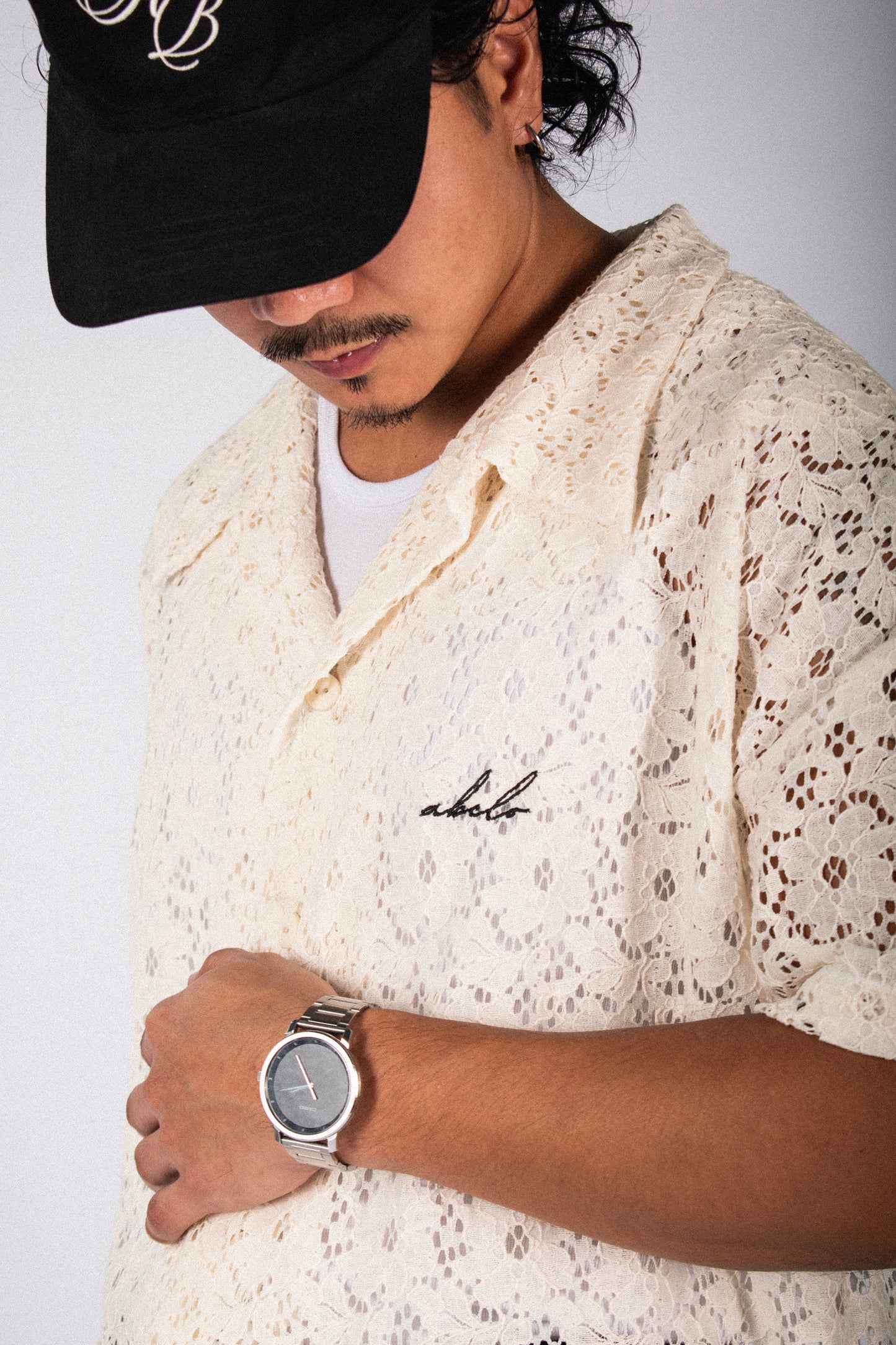 lace italian box polo shirt | sunshine flora