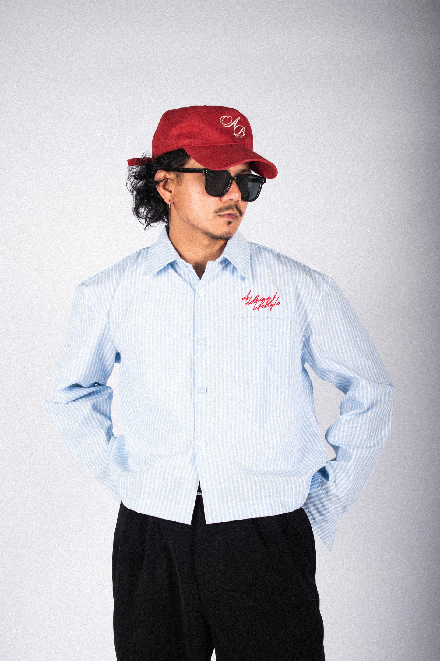 long sleeve cropped shirt | nostalgia in sky
