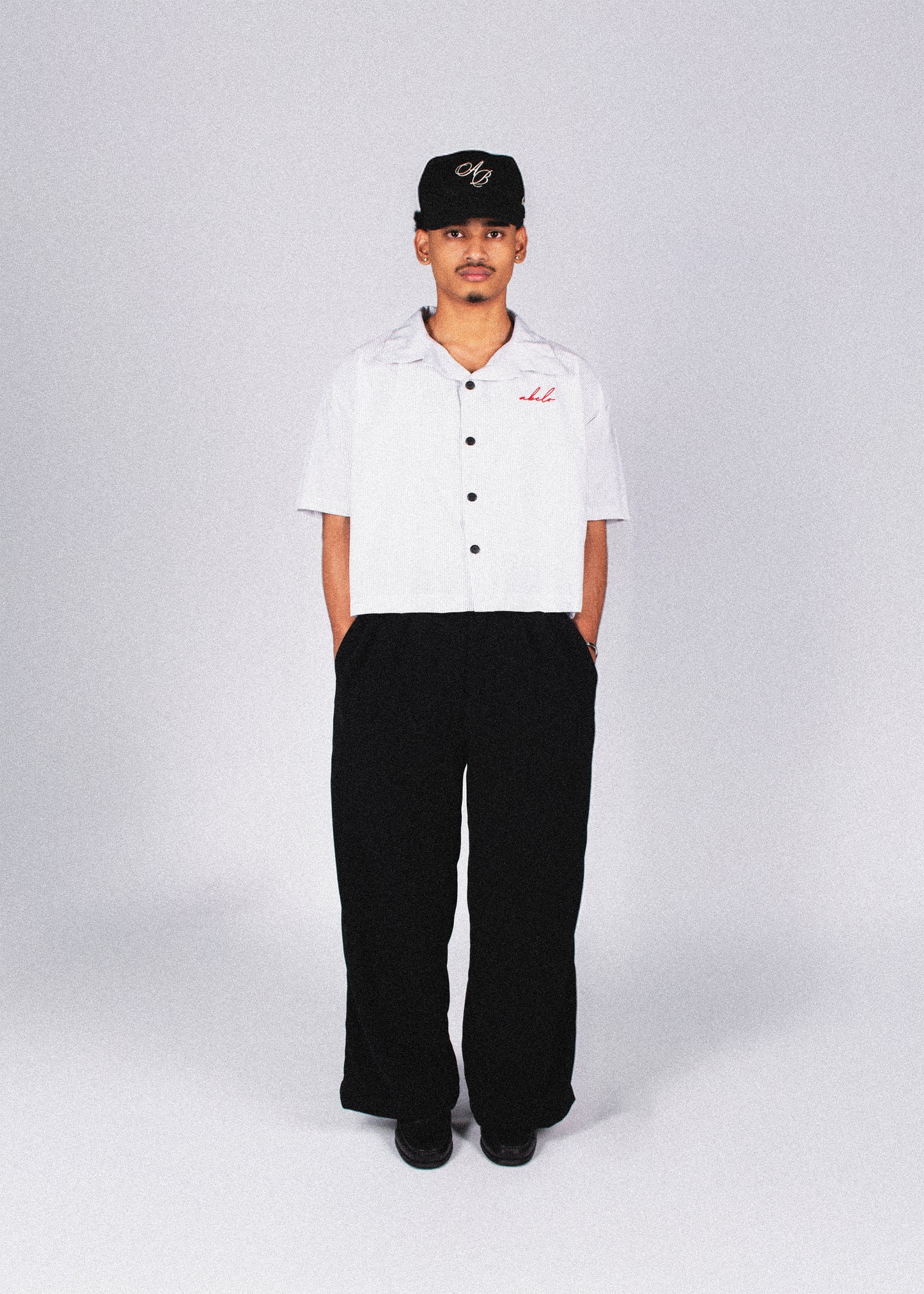 wide & pleated smart trousers | black