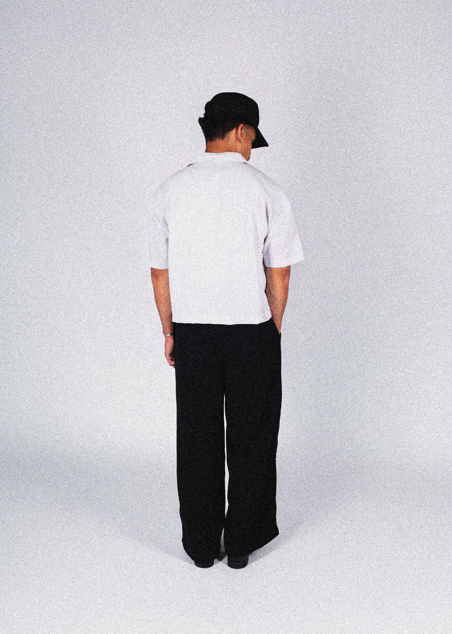 wide & pleated smart trousers | black