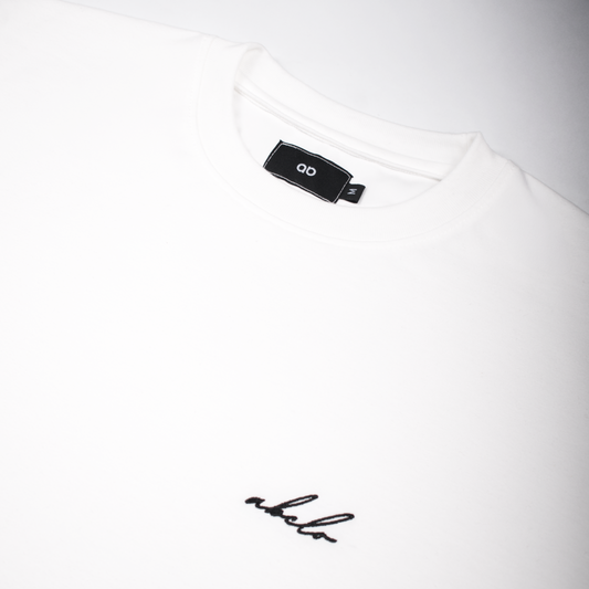oversized boxy cropped tee | vintage white