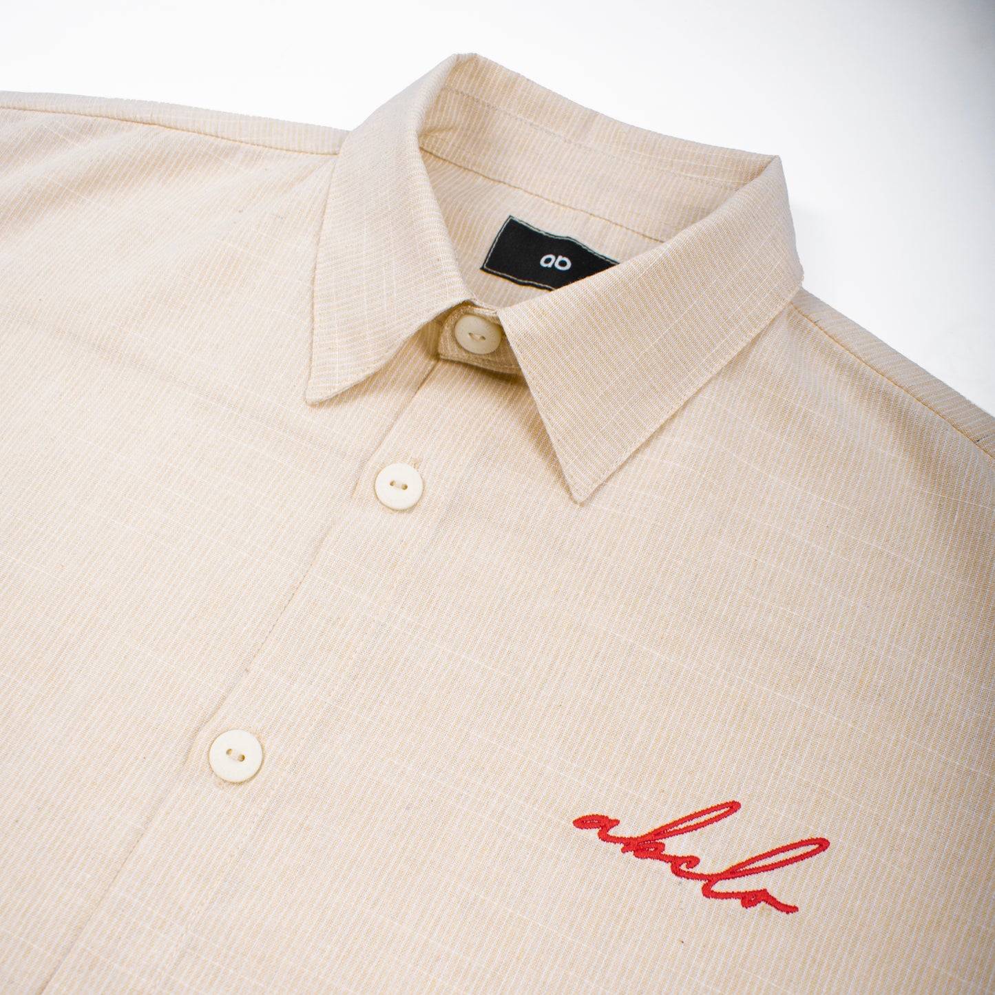 boxy cropped polo shirt | crème