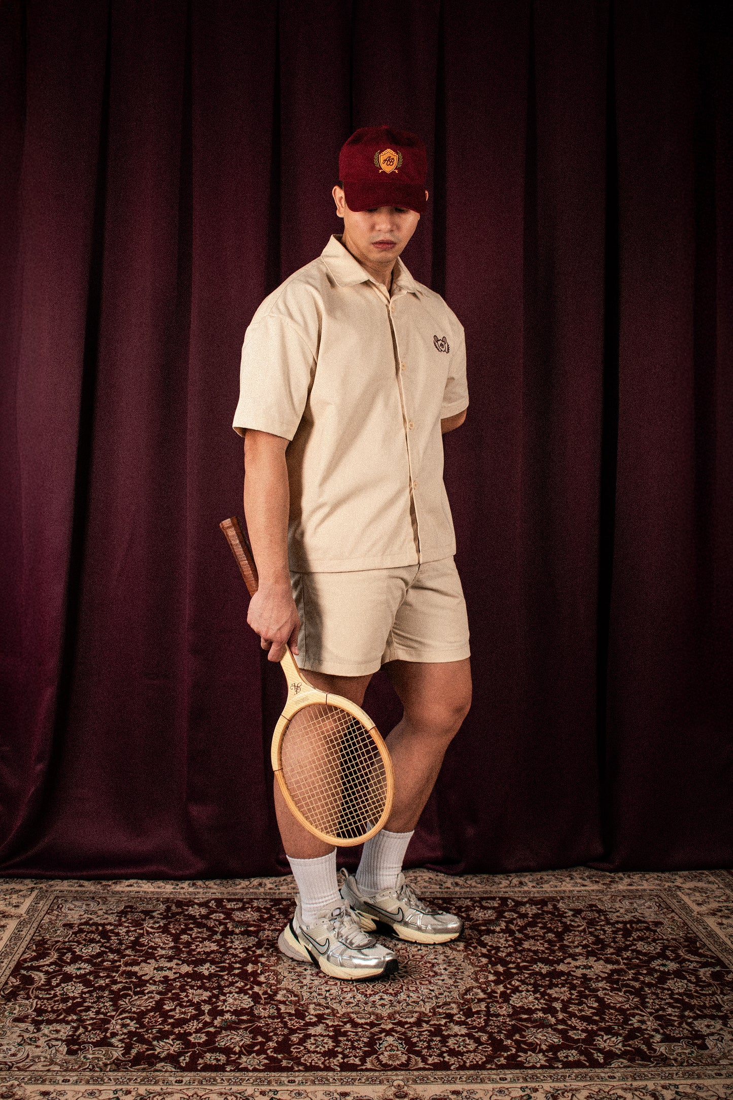 boxy polo shirt | athletics club in crème
