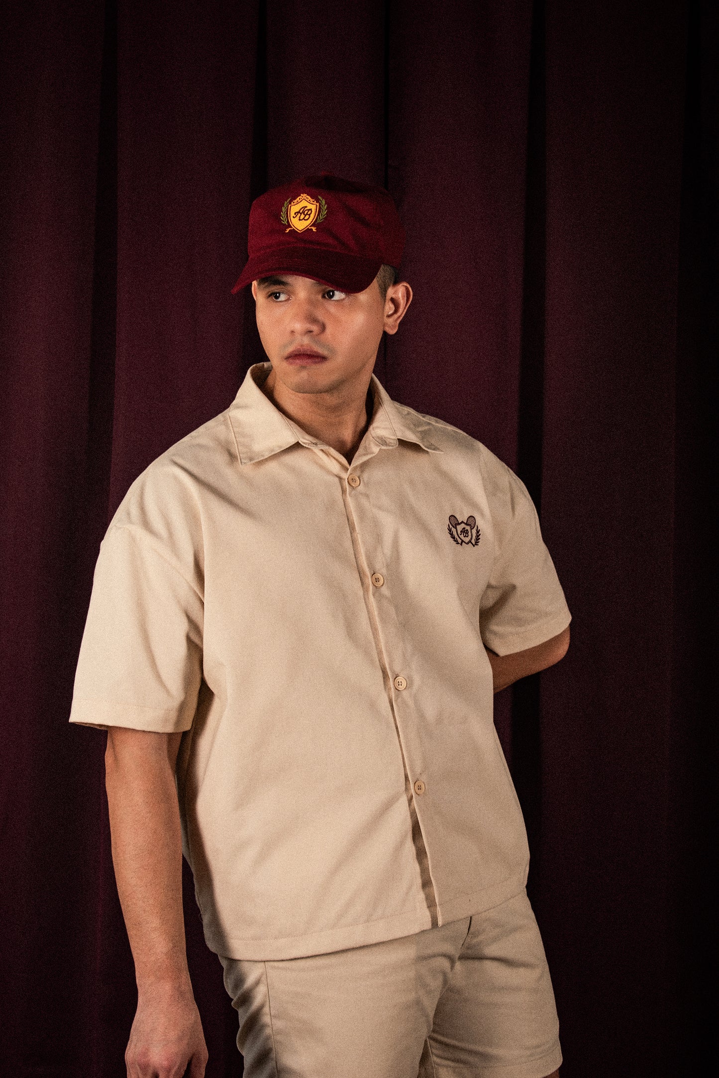 boxy polo shirt | athletics club in crème