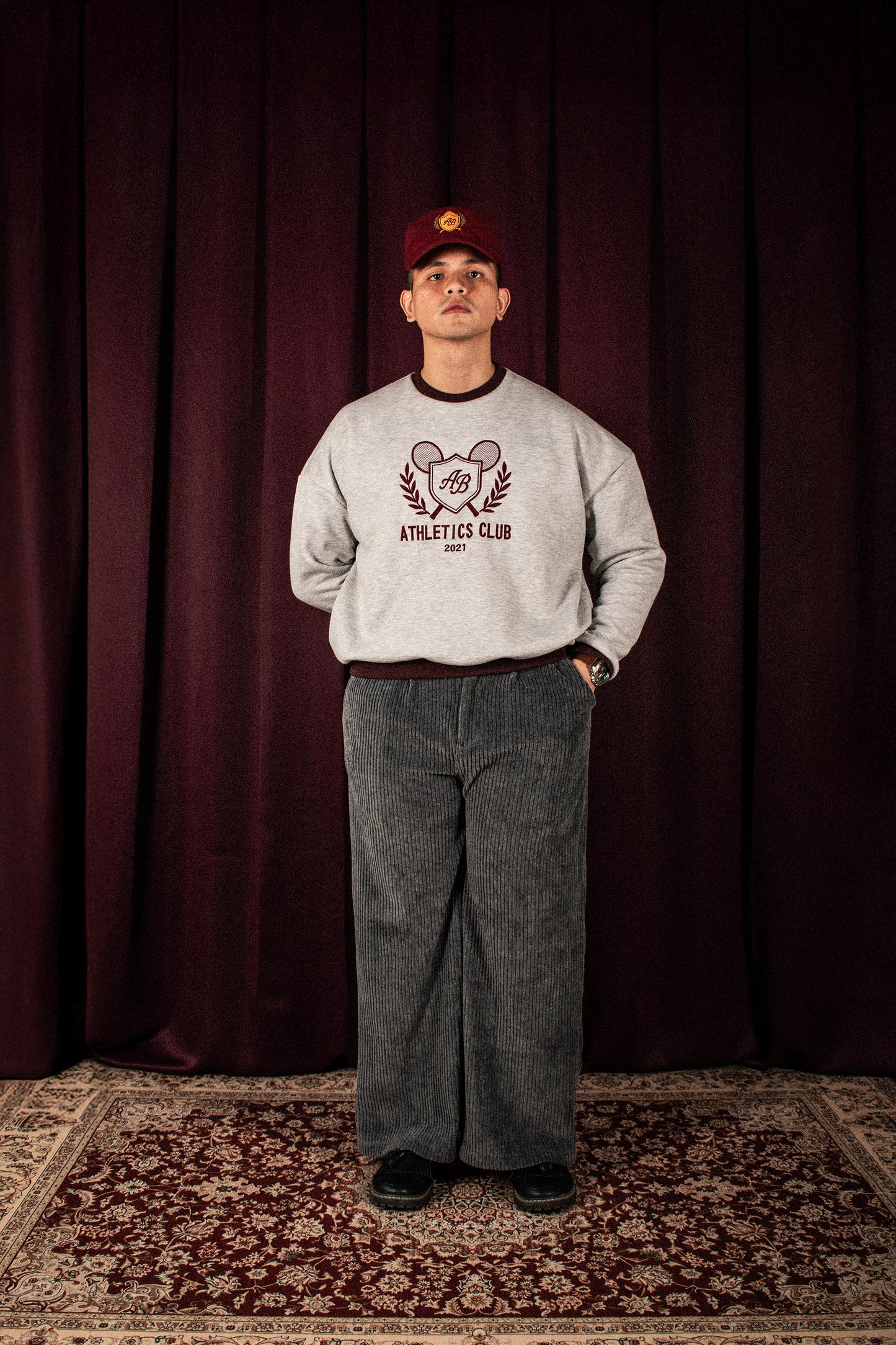 wide & straight pleated trousers | ash