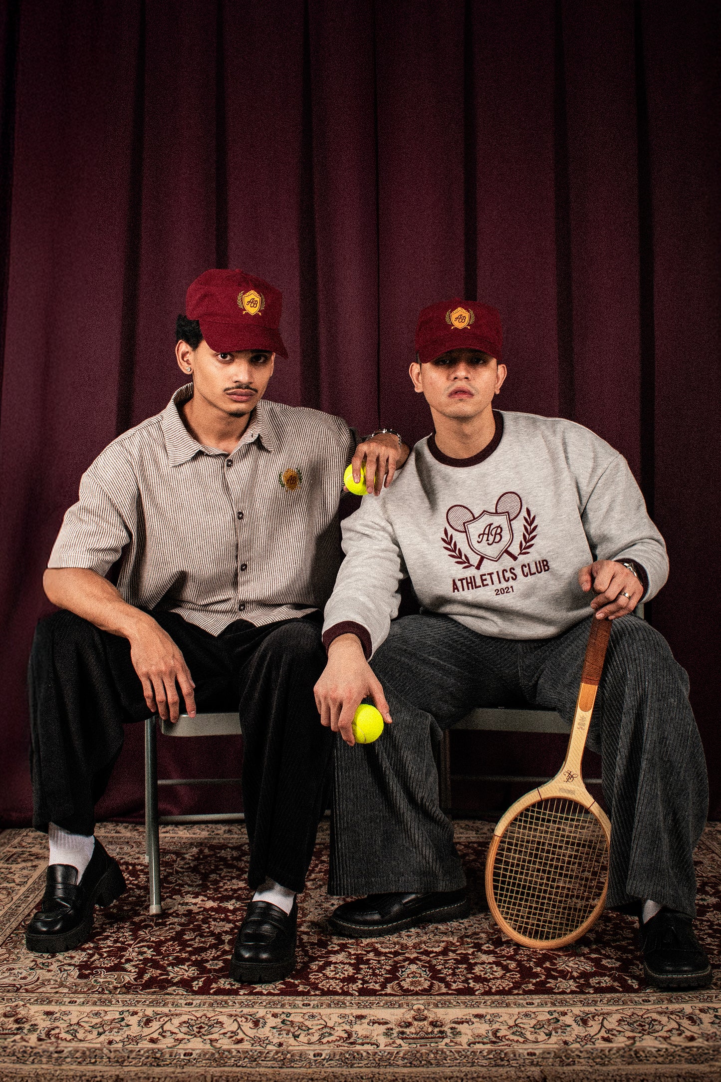 oversized box sweater | athletics club in ash & auburn