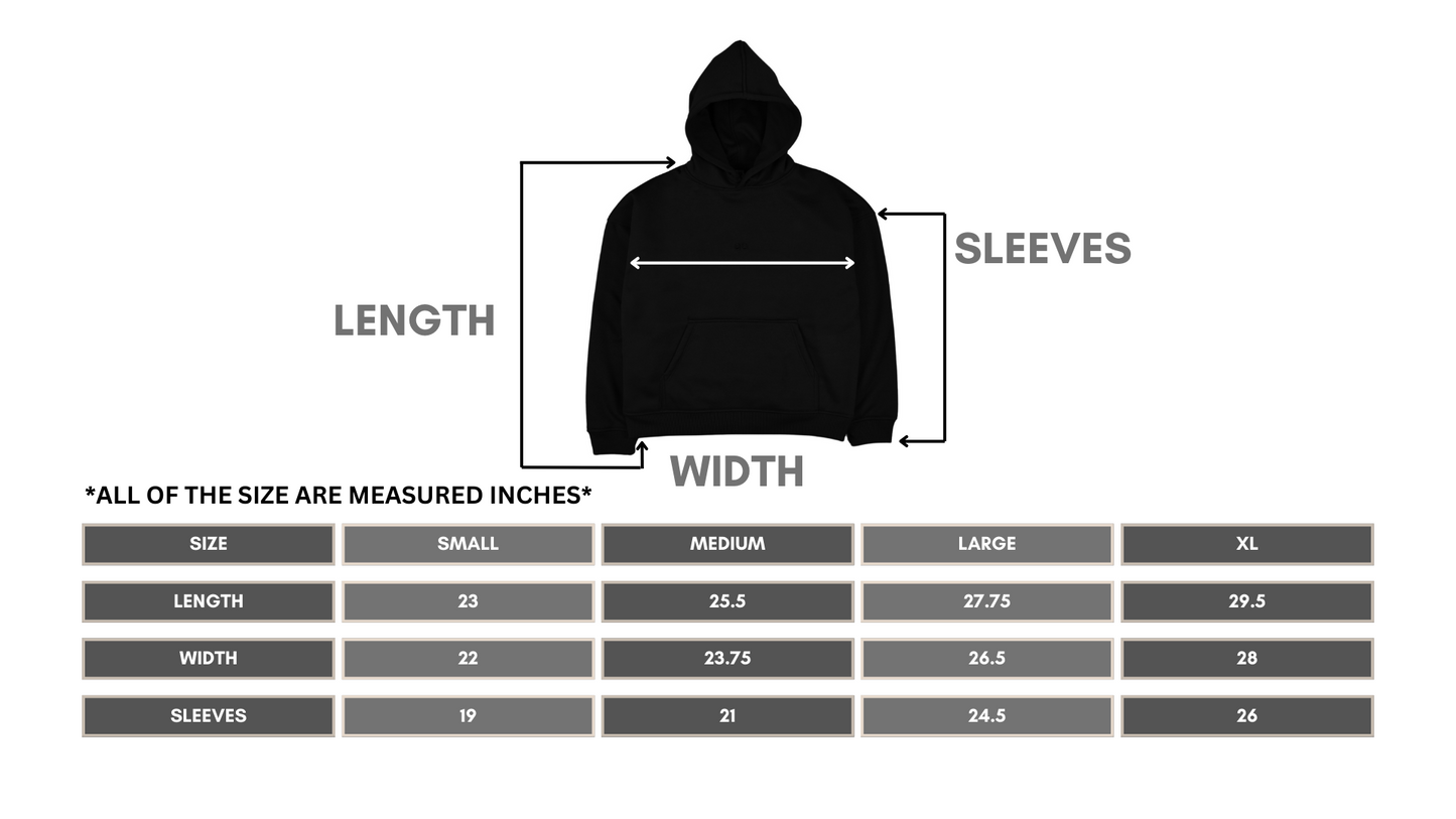 oversized hoodie | extra thick&heavy | "almost blank" | black