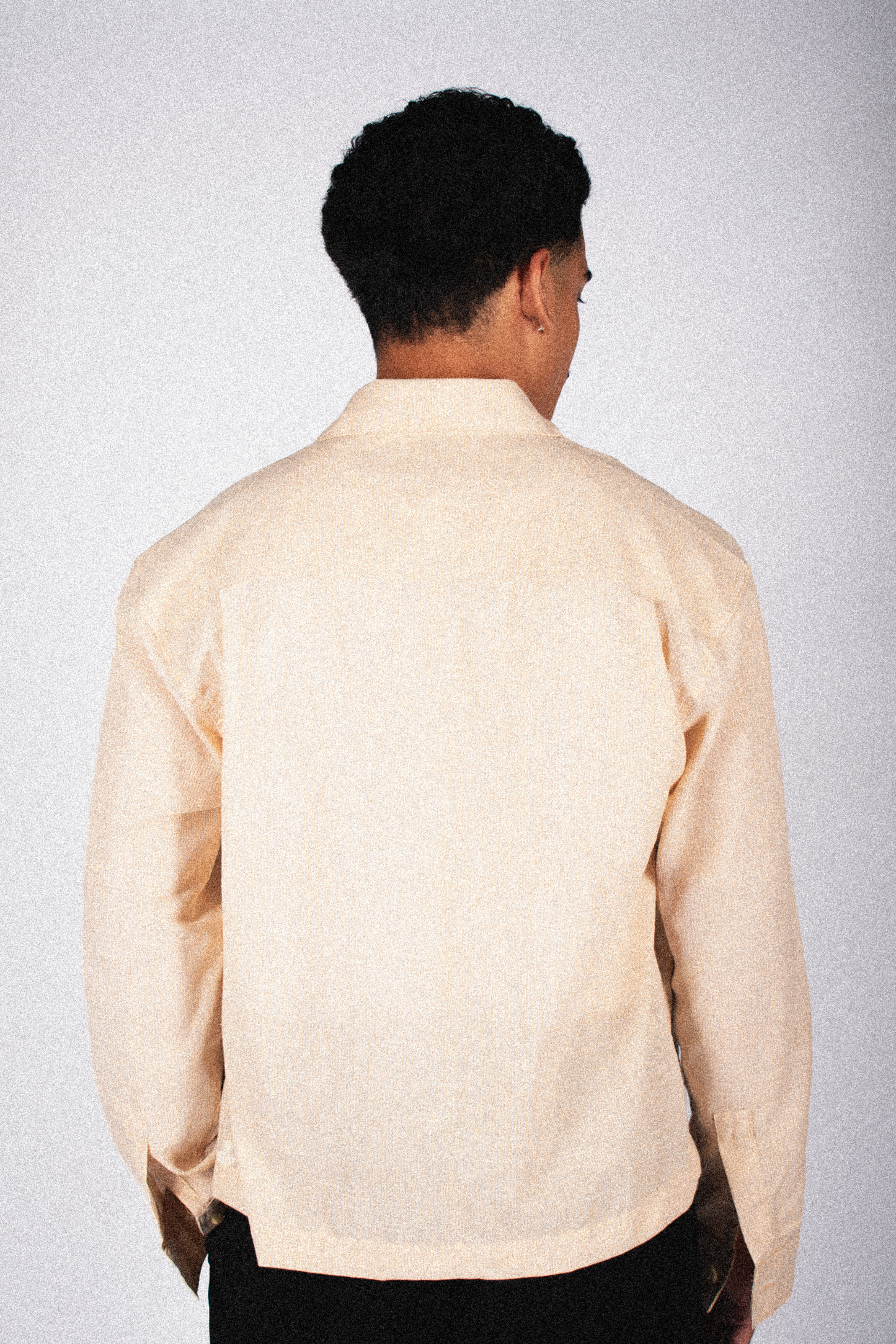 long sleeve cropped shirt | cropped | crème