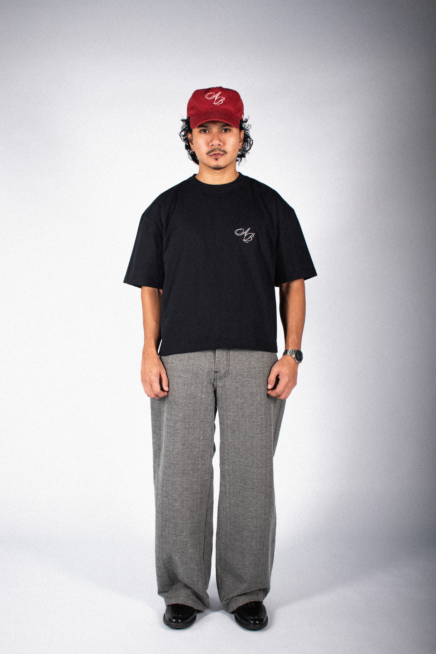 oversized boxy cropped tee | love of vintage in black