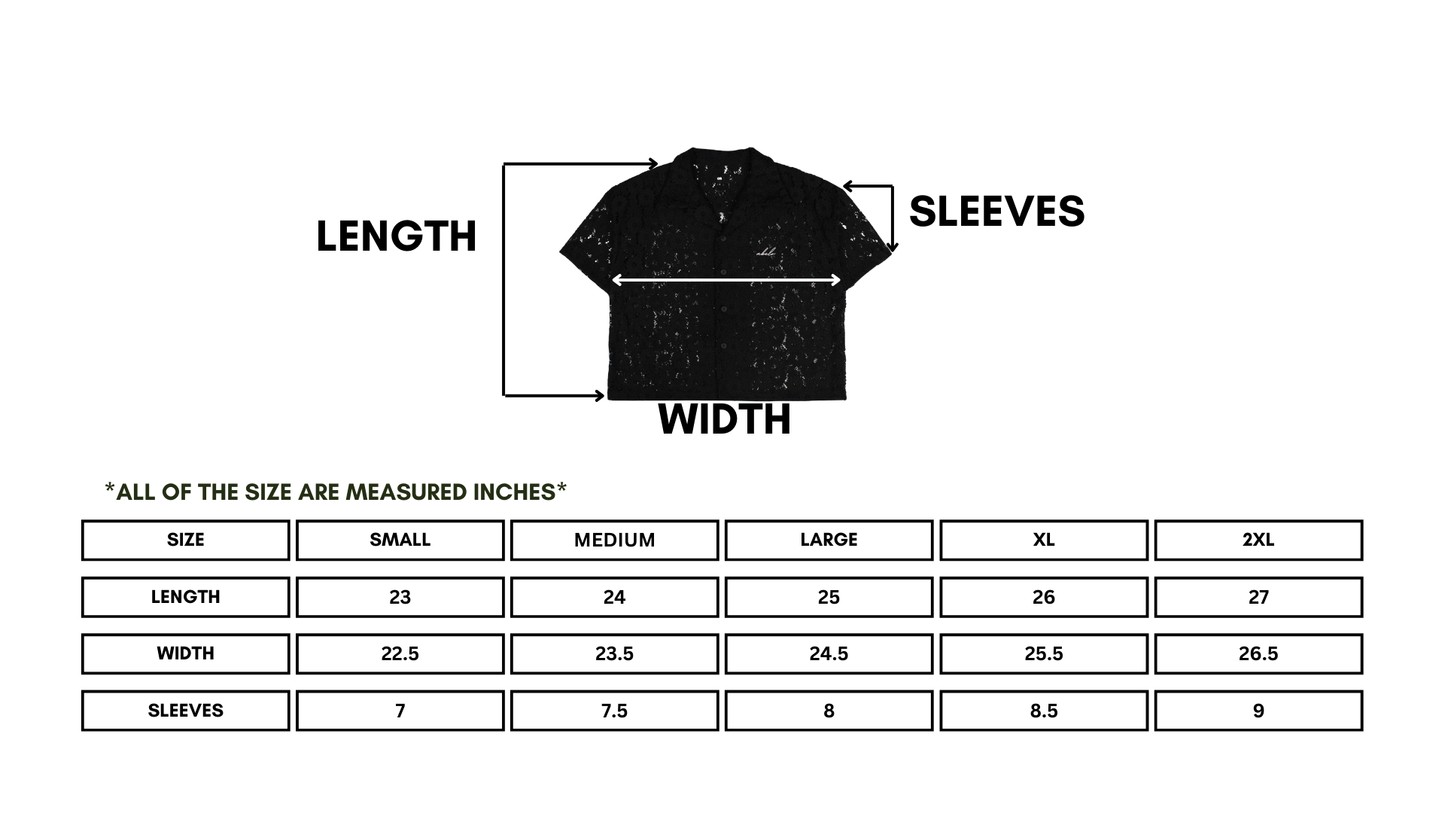 lace polo shirt | button-down | italian box fit | lace | endless summer | midnight flora