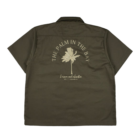 work polo shirt | the palm in the bay in olive