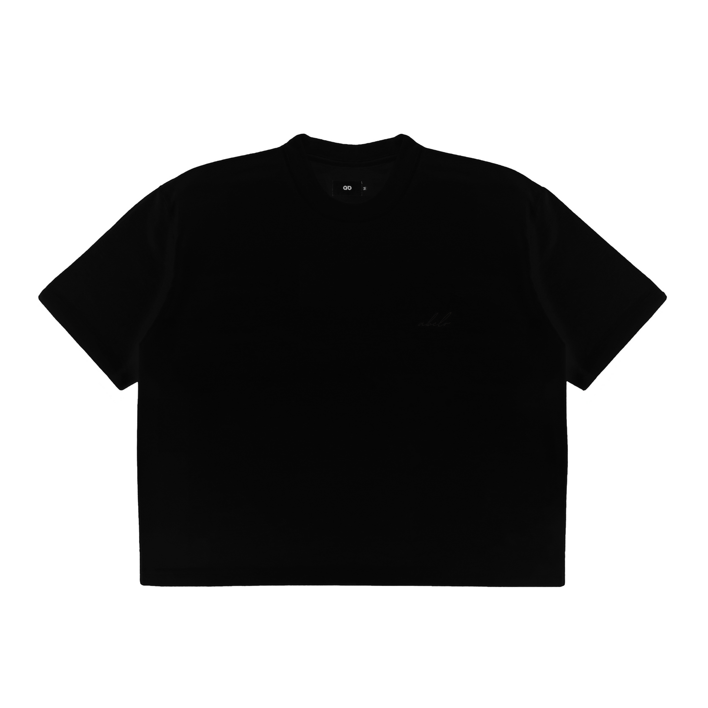 oversized boxy cropped tee | dyad black