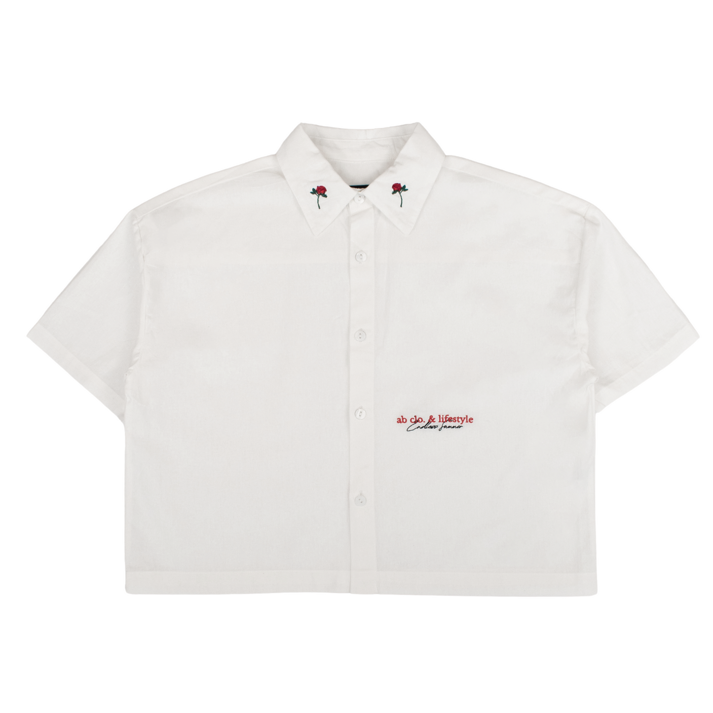 cropped polo shirt | button-down | italian box fit | linen | endless summer | rosa