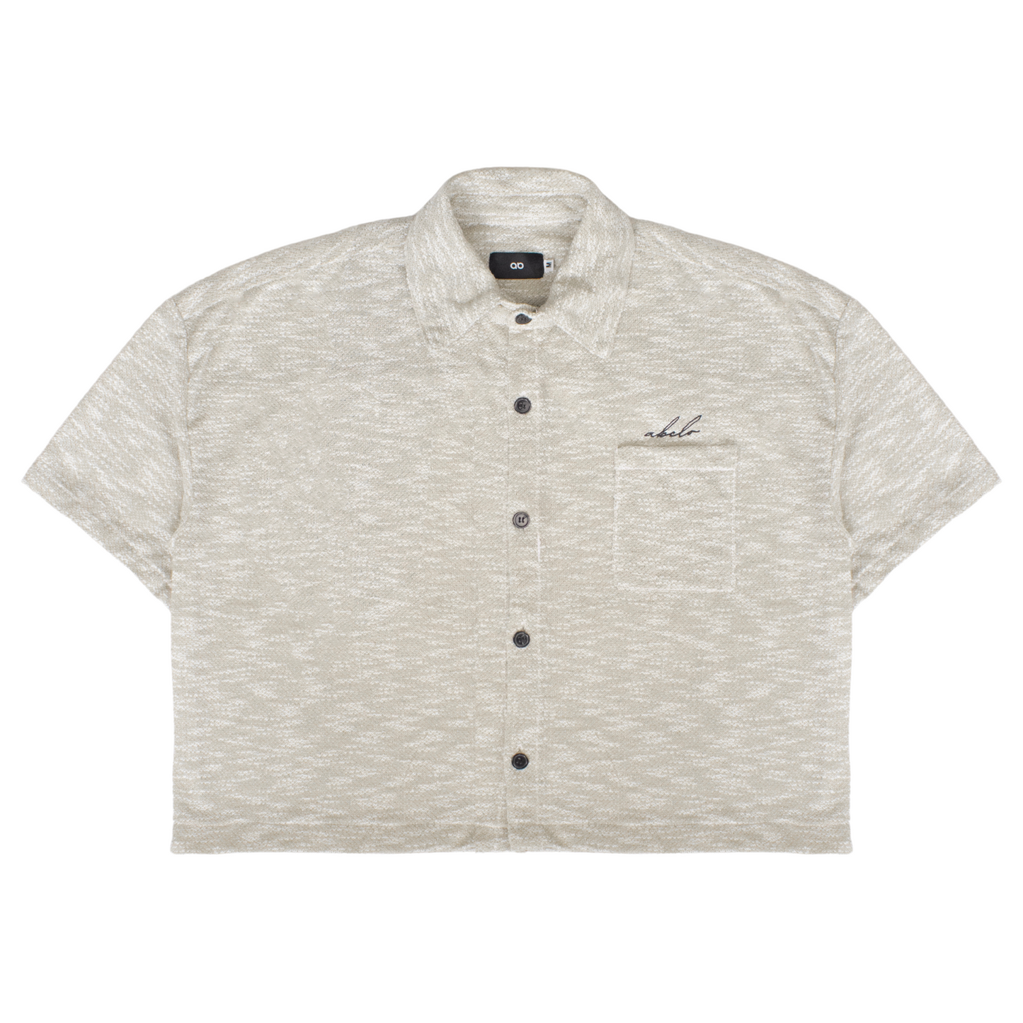 oversized box fit | polo shirt | button-down | drop shoulder | soft & textured knit | endless summer | stone