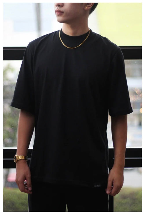 oversized tee | mock neck ep1 | black