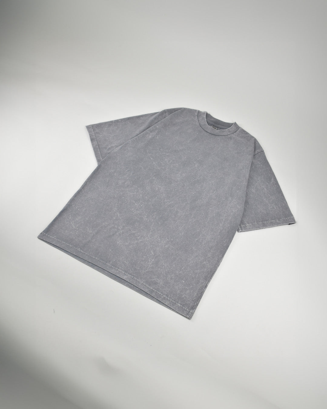 oversized tee | mock neck | aged fabric | cement