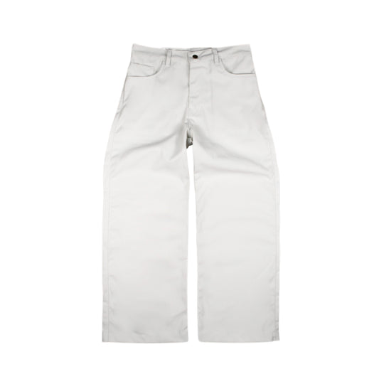 wide-leg trousers | classic belt-loop | wide & straight | denim twill | blanc