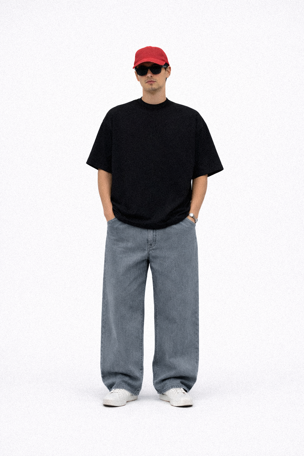oversized box tee | black