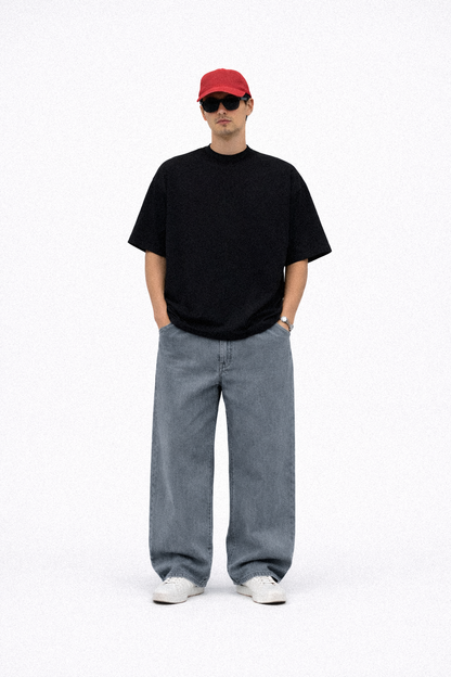 oversized box tee | black