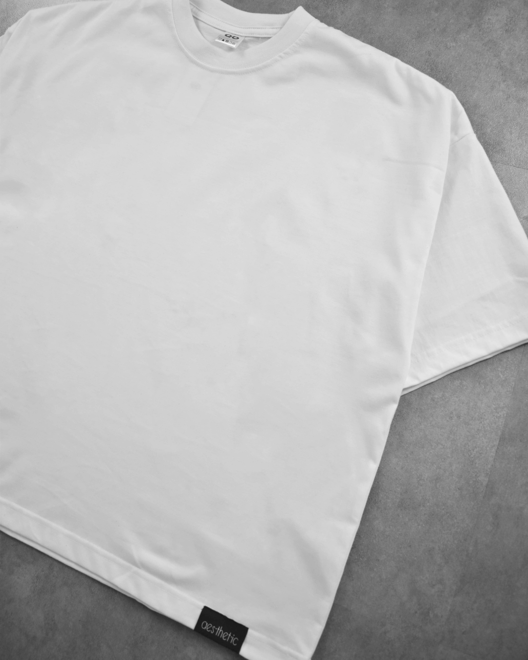 oversized tee | cropped&mock | box fit | white