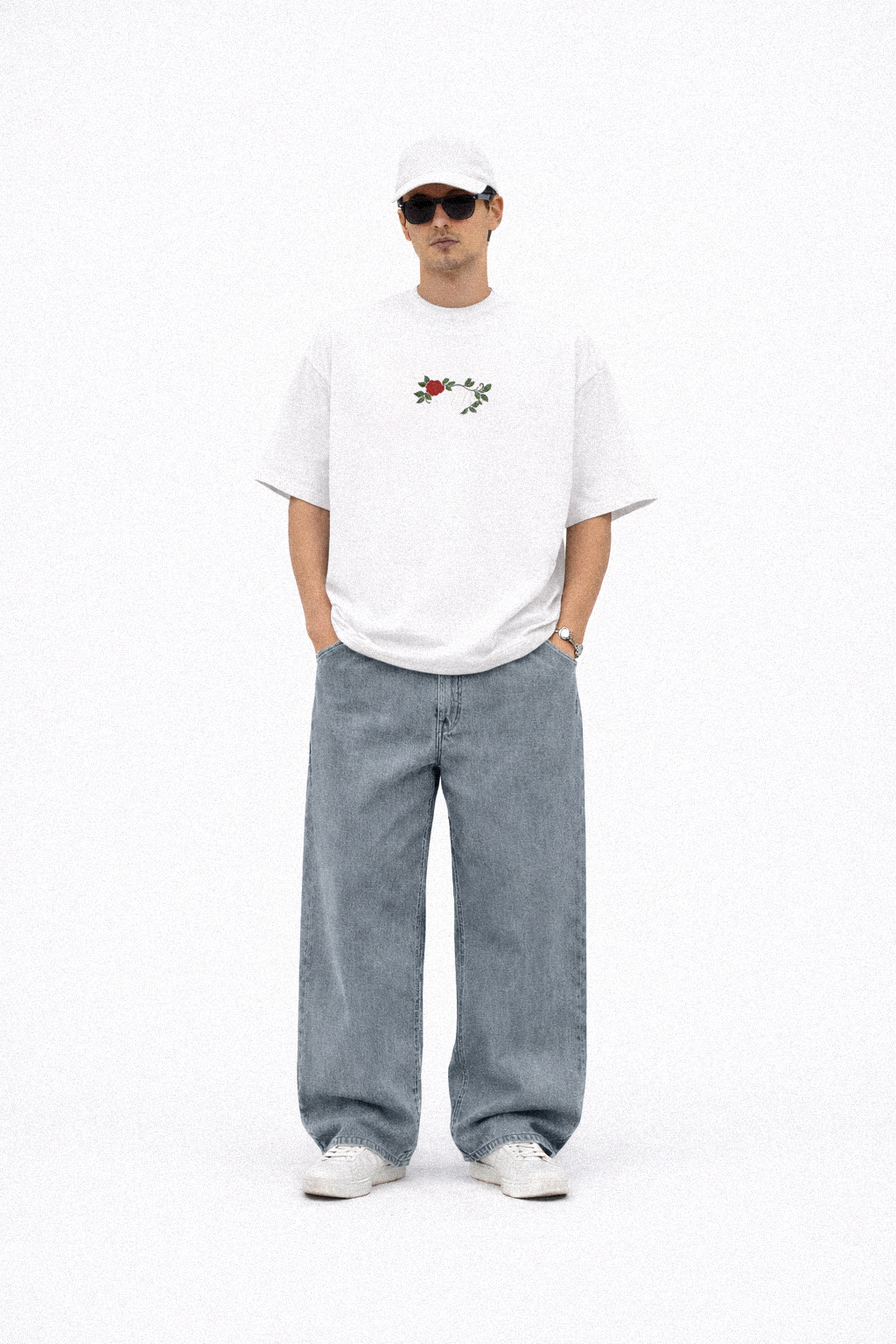 oversized box tee | spring in blanc