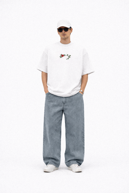 oversized box tee | spring in blanc