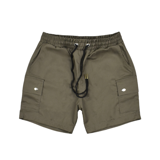 cargo shorts II | basic snap design | tailored | olive