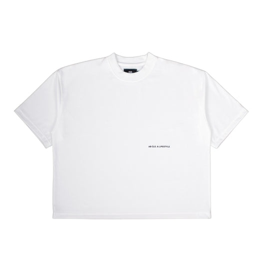 oversized tee | "cropped and box" fit | 260gsm | lifestyle shirt | vintage white