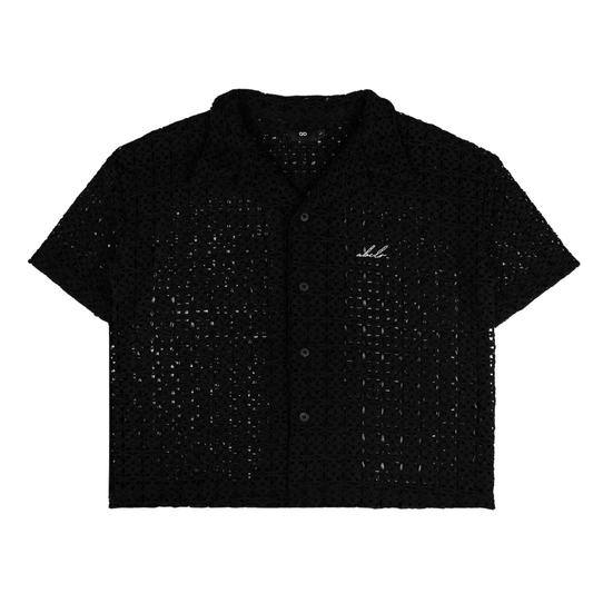 knitted polo shirt | button-down | italian box fit | heavy knitwear | endless summer | midnight