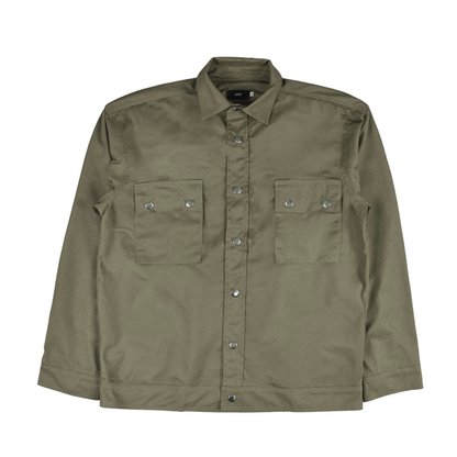 work jacket II | snap-down utility | classic twill | mossy taupe