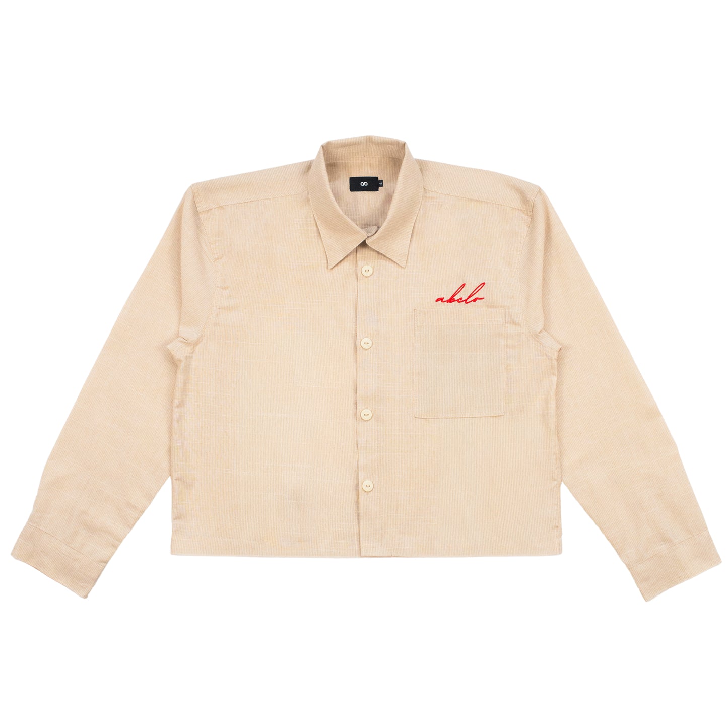 long sleeve cropped shirt | cropped | crème
