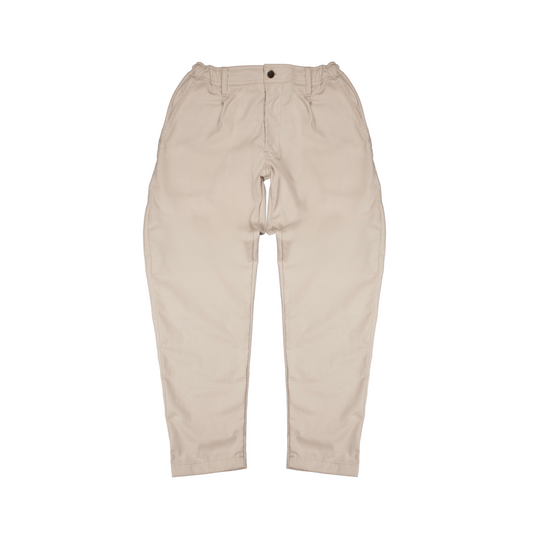 work trousers | hybrid belt-loop | loose-fit | classic twill | crème