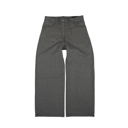 denim wide-leg trousers | sea stone