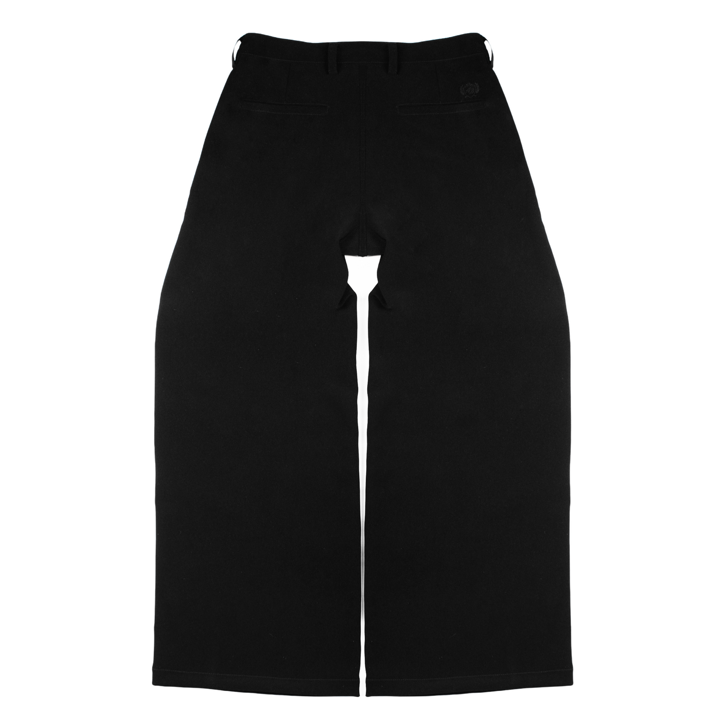 wide & pleated smart trousers | black