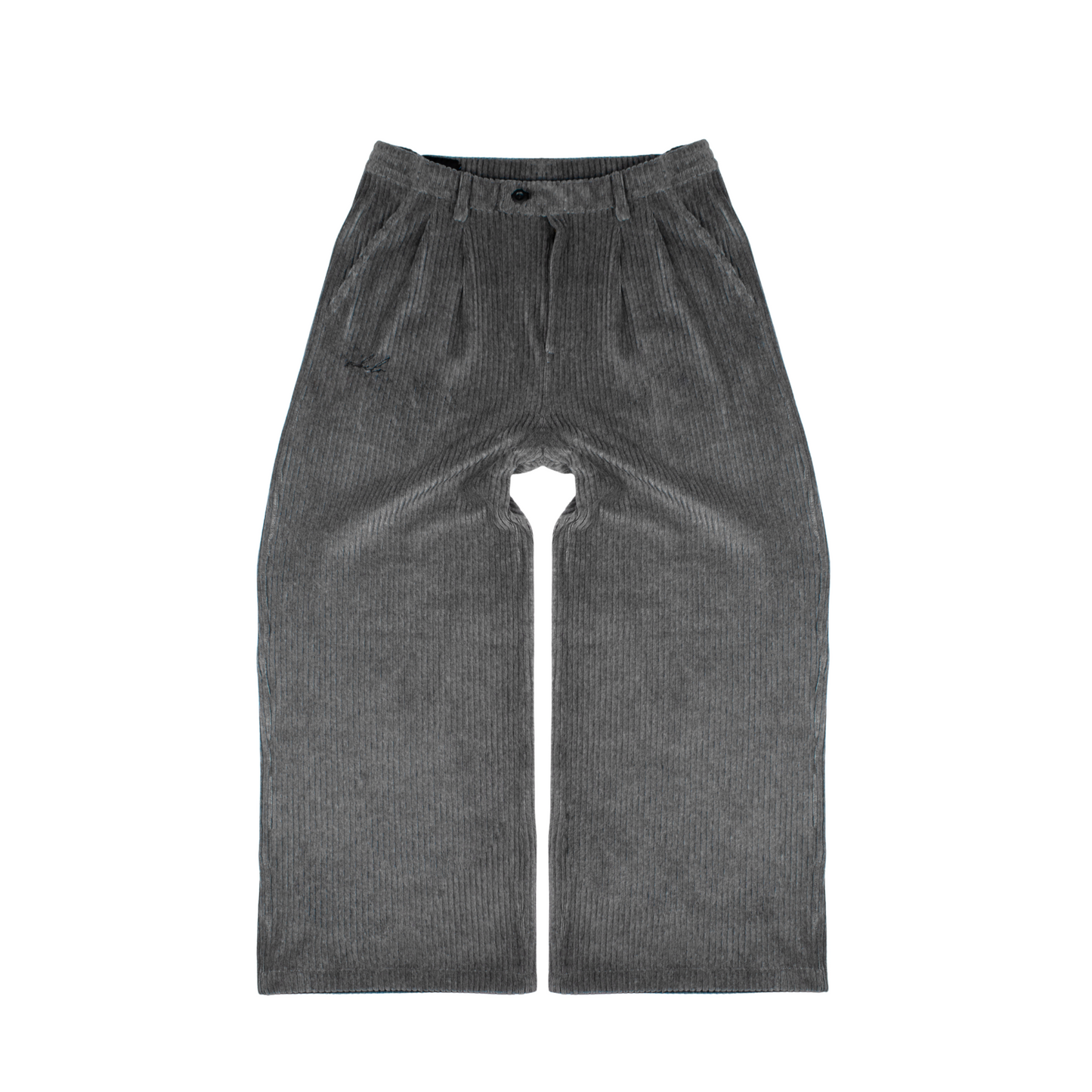 wide & straight pleated trousers | ash