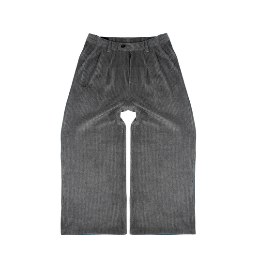 wide & straight pleated trousers | ash